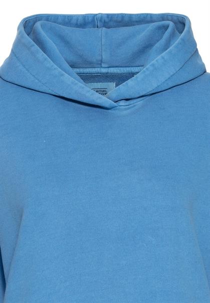 Hoodie Sweatkleid aus Organic Cotton aqua blue