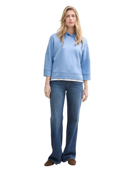 Hoodie Sweatshirt aus Scuba flawless blue
