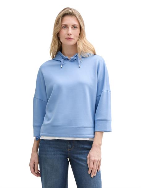 Hoodie Sweatshirt aus Scuba flawless blue