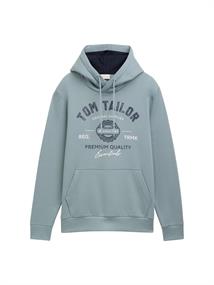 Hoodie Sweatshirt mit Logo-Print grey mint