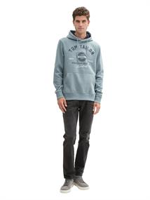 Hoodie Sweatshirt mit Logo-Print grey mint