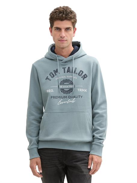 Hoodie Sweatshirt mit Logo-Print grey mint