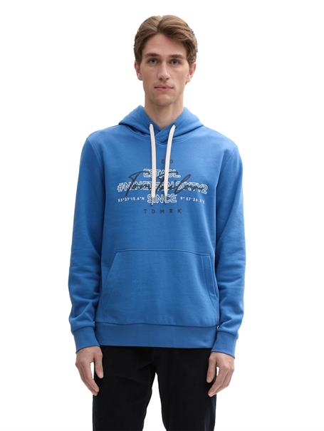 Hoodie Sweatshirt mit Logo-Print midsummer blue