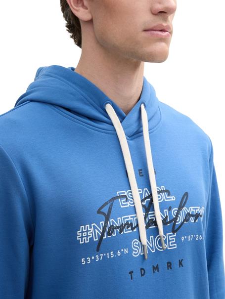 Hoodie Sweatshirt mit Logo-Print midsummer blue