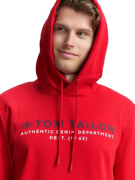 Hoodie Sweatshirt mit Logo-Print samba red