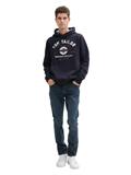 Hoodie Sweatshirt mit Logo-Print sky captain blue