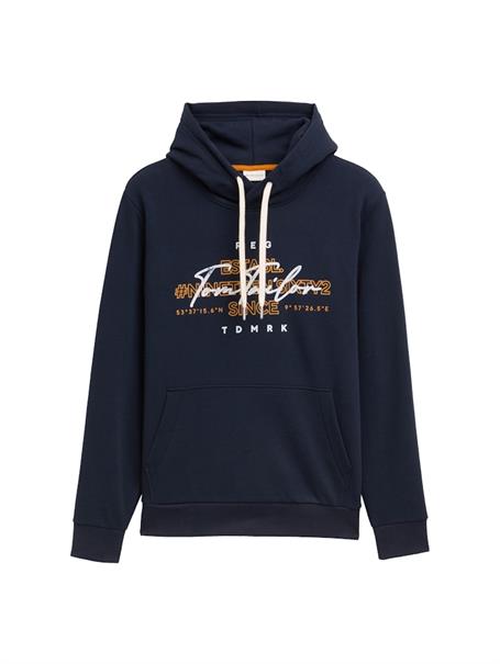 Hoodie Sweatshirt mit Logo-Print sky captain blue