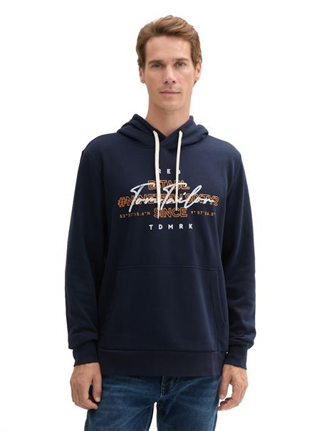 Hoodie Sweatshirt mit Logo-Print sky captain blue