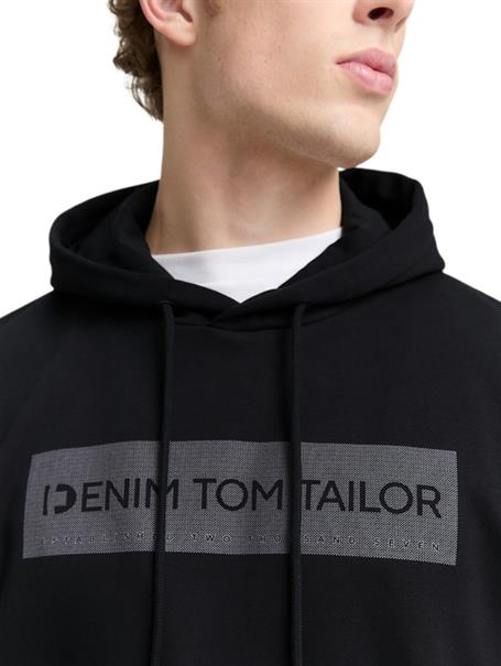 Hoodie Sweatshirt mit Print night watch black
