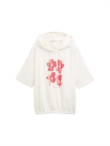 Hoodie Sweatshirt mit Print whisper white