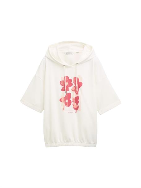 Hoodie Sweatshirt mit Print whisper white