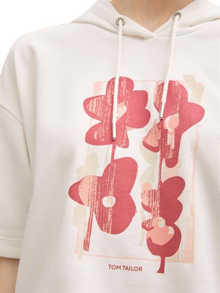 Hoodie Sweatshirt mit Print whisper white