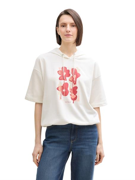 Hoodie Sweatshirt mit Print whisper white