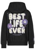 Hoody mit Back Print carbon black