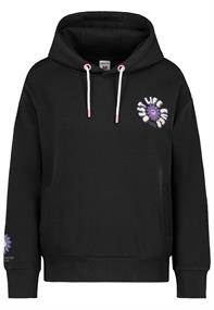 Hoody mit Back Print carbon black