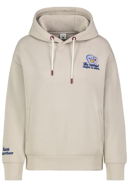Hoody mit Back Print light sand