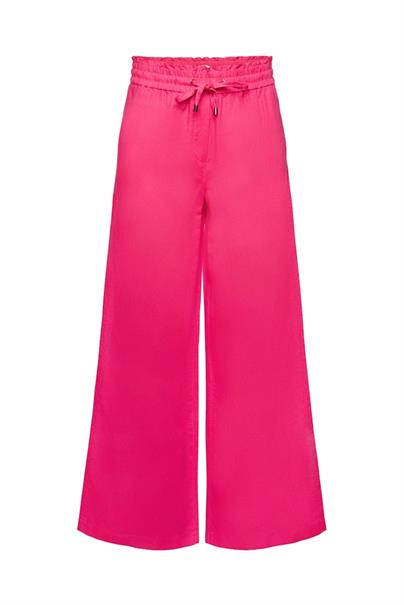 Hose aus Baumwolle-Leinen-Mix pink fuchsia