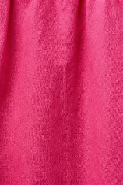 Hose aus Baumwolle-Leinen-Mix pink fuchsia