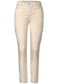 Hose im Cargo-Look cream beige