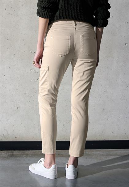 Hose im Cargo-Look cream beige