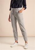Hose im Casual Fit stone beige