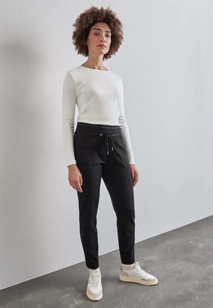 Hose im Loose Fit whale tail grey melange