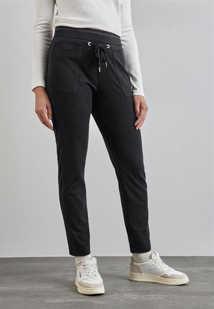 Hose im Loose Fit whale tail grey melange