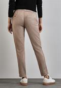 Hose im Velours-Look driftwood beige