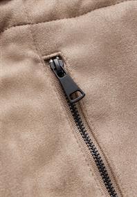 Hose im Velours-Look driftwood beige
