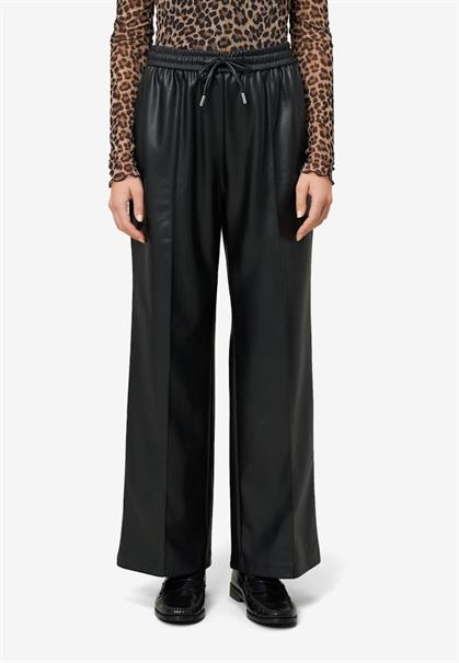 Hose in Lederoptik weites Bein 30 Inch black beauty