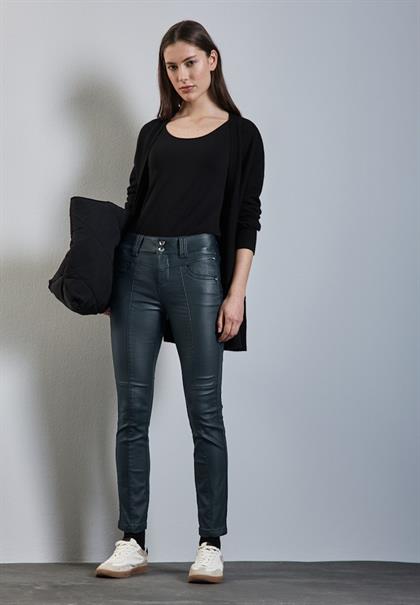 Hose mit Coating cool vintage green