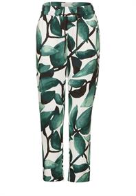 Hose mit floralem Print cool vintage green