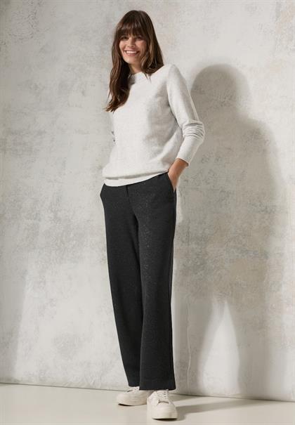 Hose mit Glitzer-Details flint grey melange