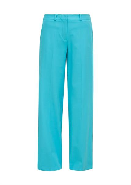 Hose mit High Rise-Bund türkis