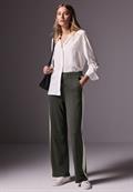 Hose mit Kontrast-Streifen nightfall green