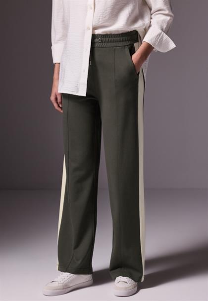 Hose mit Kontrast-Streifen nightfall green