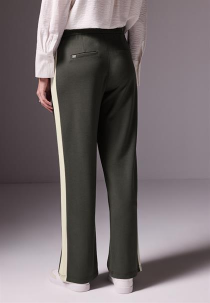 Hose mit Kontrast-Streifen nightfall green