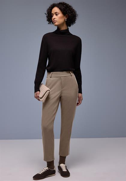 Hose mit Tape-Detail light terra mocha