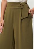 Hose mit weitem Bein und Gürtel 26 Inch dark olive