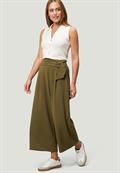 Hose mit weitem Bein und Gürtel 26 Inch dark olive
