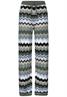 Hose mit Zick-Zack Muster deep bound green