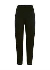 Hose mit Ziernähten schwarz