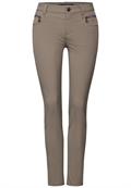 Hose mit Zipper Details ashen maple beige