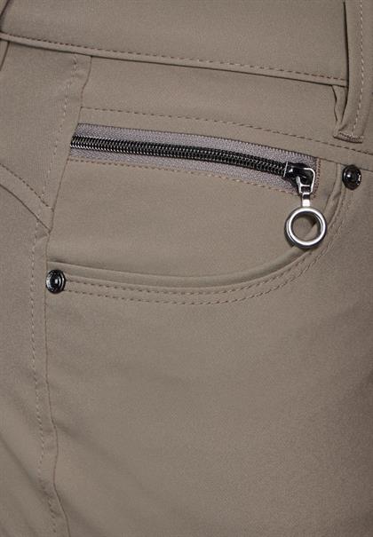Hose mit Zipper Details ashen maple beige