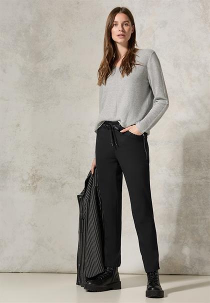 Hose mit Zipper Details black