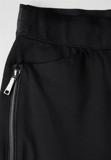 Hose mit Zipper Details black