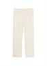 Hose Modell LINDE straight high waist cropped chalky stone