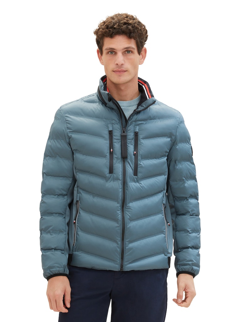 Tom Tailor Herren Jacke Hybrid Jacke mit abnehmbarer Kapuze sky captain blue  bequem online kaufen bei