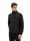 Hybrid Jacke mit Stehkragen black