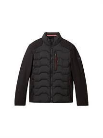Hybrid Jacke mit Stehkragen black